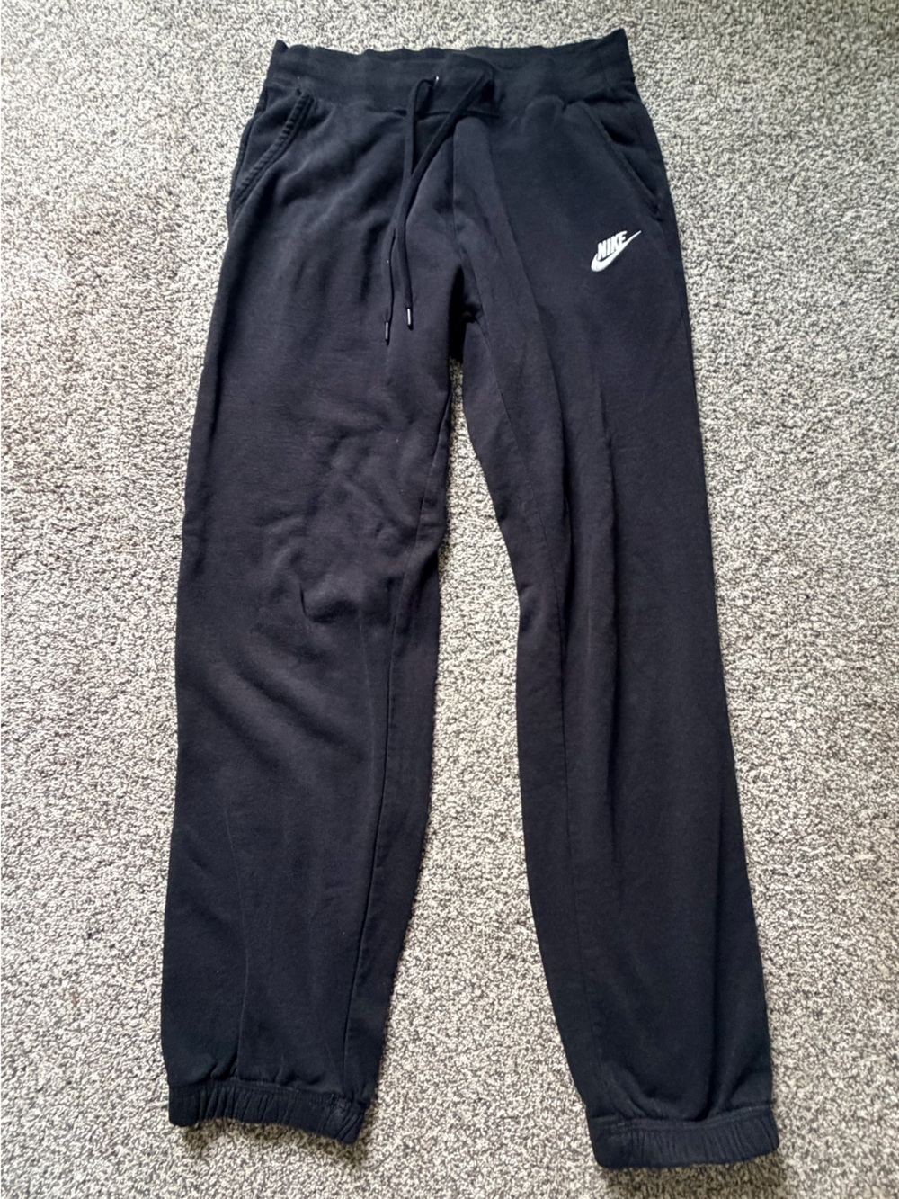 Nike Black Women' Light Weight Joggers with White Swoosh Size Small